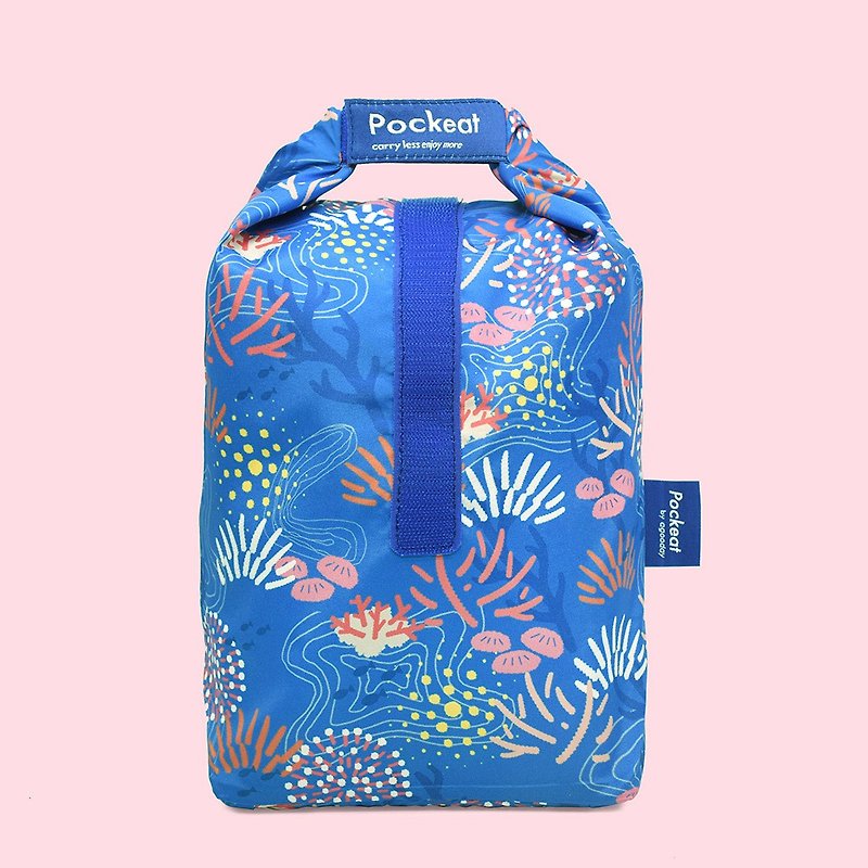 agooday | Pockeat food bag(L) - Coral's Color - Lunch Boxes - Plastic Blue