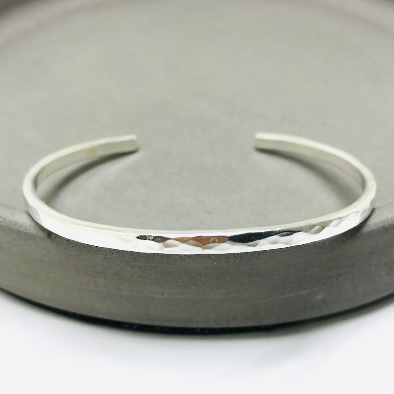 Water Wave Bracelet [ABS01002] Sterling Silver Bracelet. Handmade. Lettering. Boys Bracelet. Girls Bracelet - Bracelets - Sterling Silver Silver