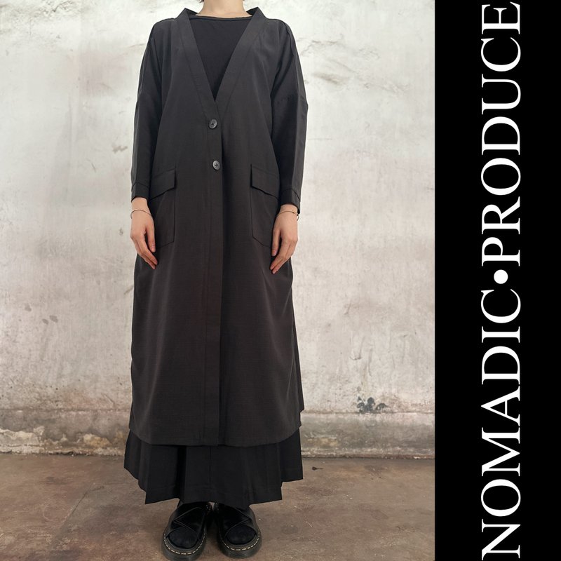 ebony slit coat - Other - Other Materials Black