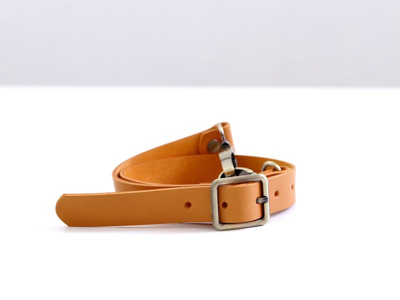 Italian vegetable tanned leather shoulder strap adjustable / Italian Tuscany vegetable tanned cowhide - Other - Genuine Leather 