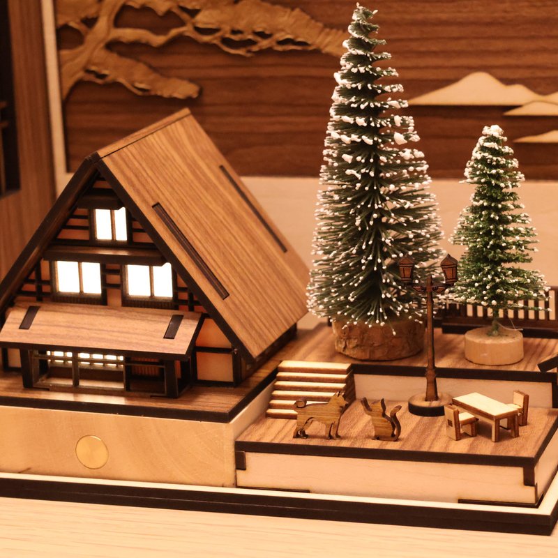 【基地模組】Koazuma小木屋場景模組SCALE:1/100 - 木工/竹藝/紙雕 - 木頭 咖啡色
