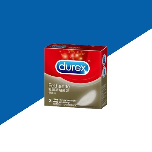 Durex 杜蕾斯旗艦店 【杜蕾斯】超薄裝衛生套/保險套3入/1盒