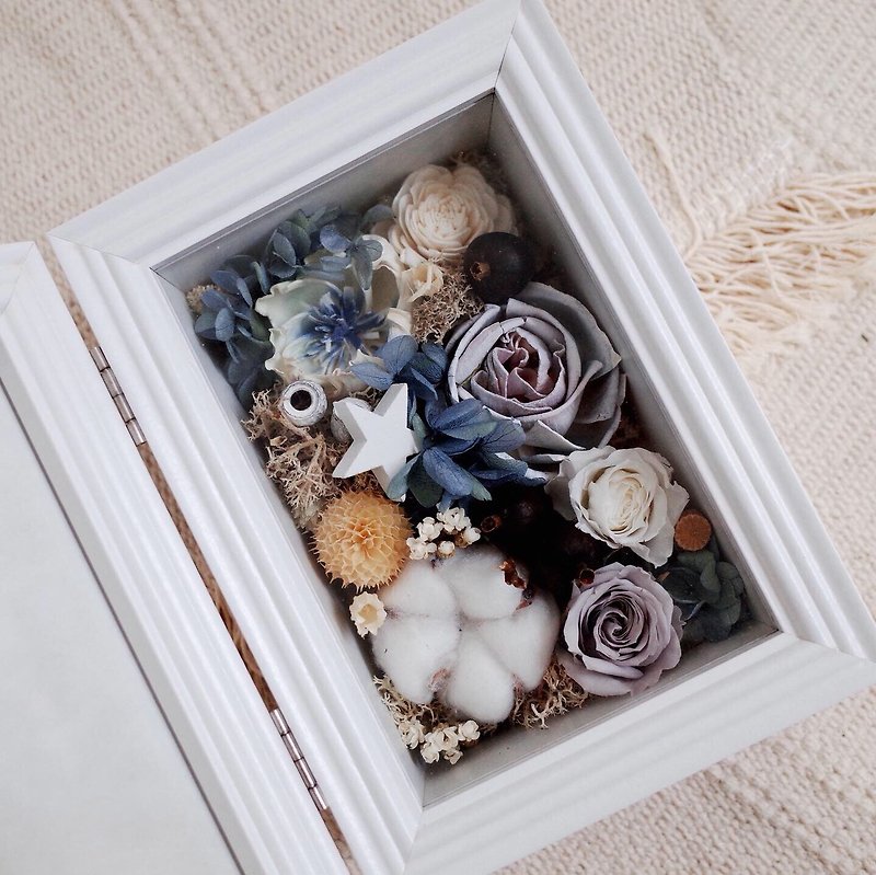 Preserved Flower Photo Frame Customized Photo Message Wedding Gift/Birthday/Valentine's Day/Anniversary/New Home - Dried Flowers & Bouquets - Plants & Flowers 