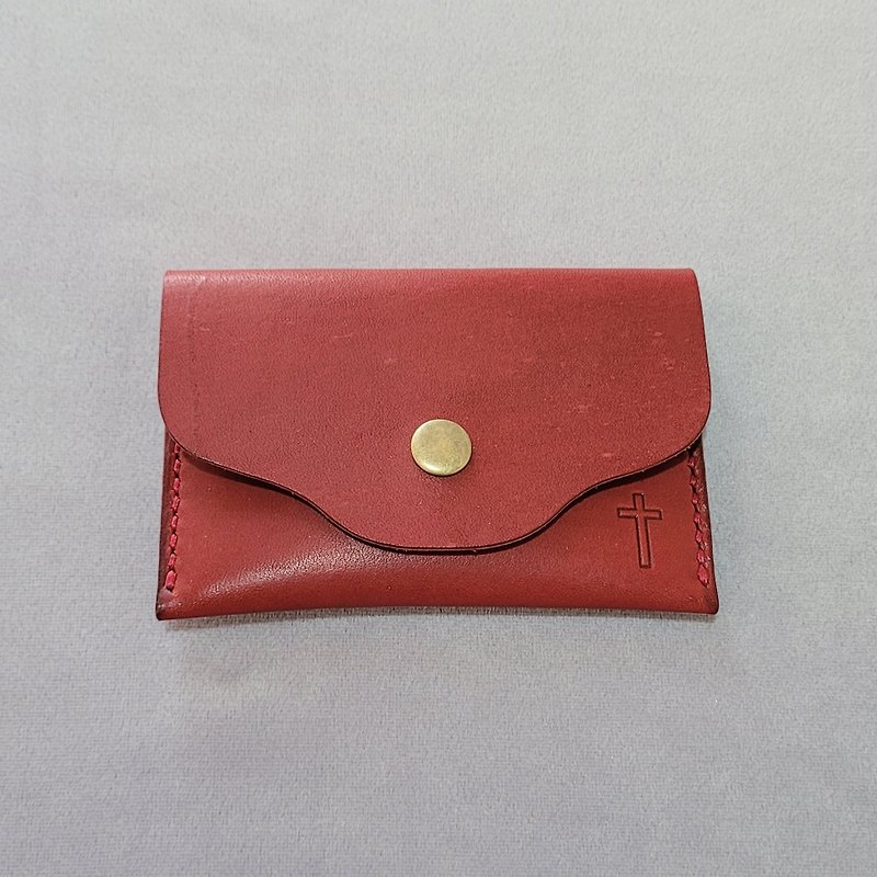 Genuine leather business card coin purse [abundant and abundant] abundant and abundant/gospel gift/happiness group/multi-color - กระเป๋าใส่เหรียญ - หนังแท้ 