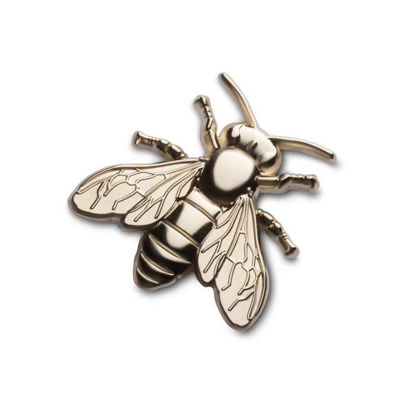 Golden Pin Bee - 徽章/別針 - 琺瑯 金色
