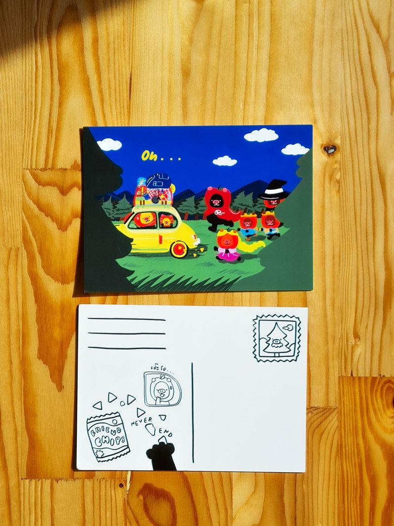 Friendchip never ends Postcard - การ์ด/โปสการ์ด - กระดาษ สีน้ำเงิน