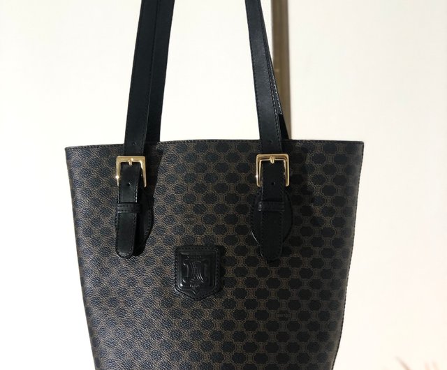 日本直送 名牌中古包 】CELINE セリーヌ マカダム ブラゾン型押し