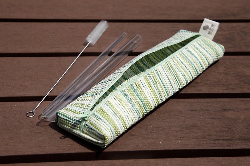 Paper thread woven large cutlery bag - Other - Paper Green