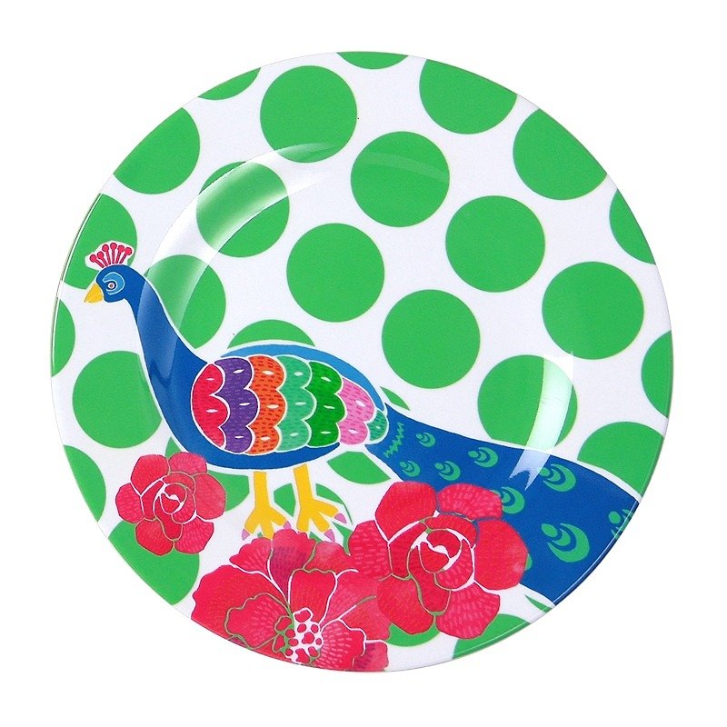 ASIAN peacock -8 inch disk - Small Plates & Saucers - Paper 
