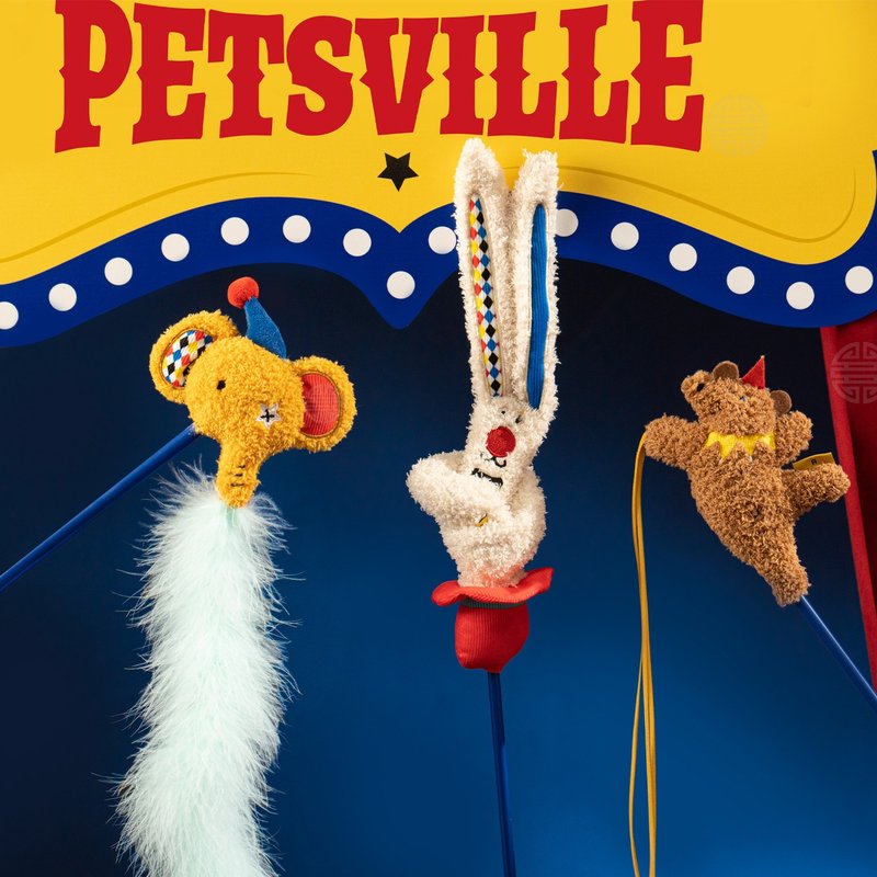 [Cat Toys] Petsville Thinking Circus Cat Teaser Stick (3 Types) - Toys - Pet Toys - Polyester 