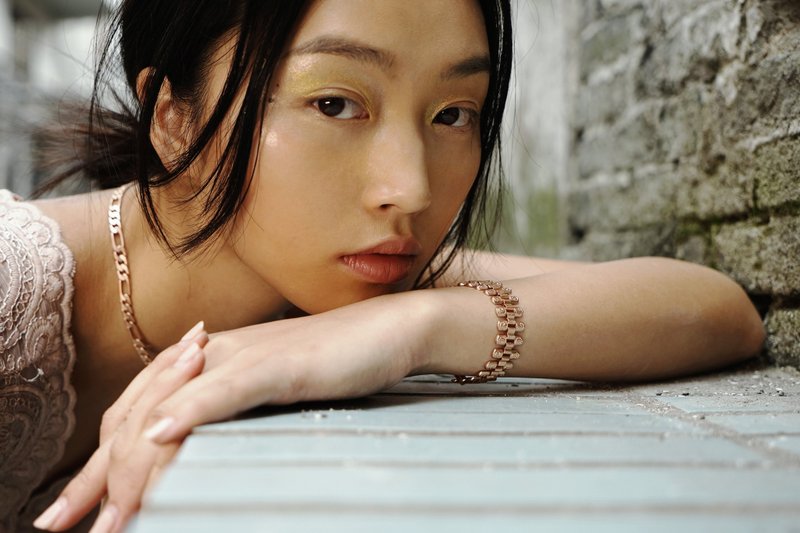 Eleanor Rose Gold Bracelet - Bracelets - Copper & Brass Pink