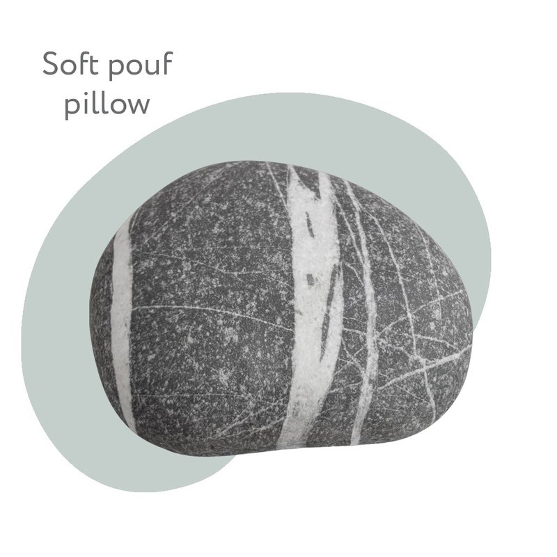 Soft pillow Kamushi Ladoga - เฟอร์นิเจอร์อื่น ๆ - เส้นใยสังเคราะห์ สีเทา