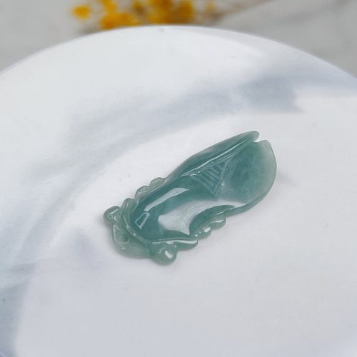 瓔珞珠寶盒 E.L.Jewelry Box 【一鳴驚人】冰種藍綠翡翠玉蟬項鍊 | 天然翡翠A貨 | 送禮