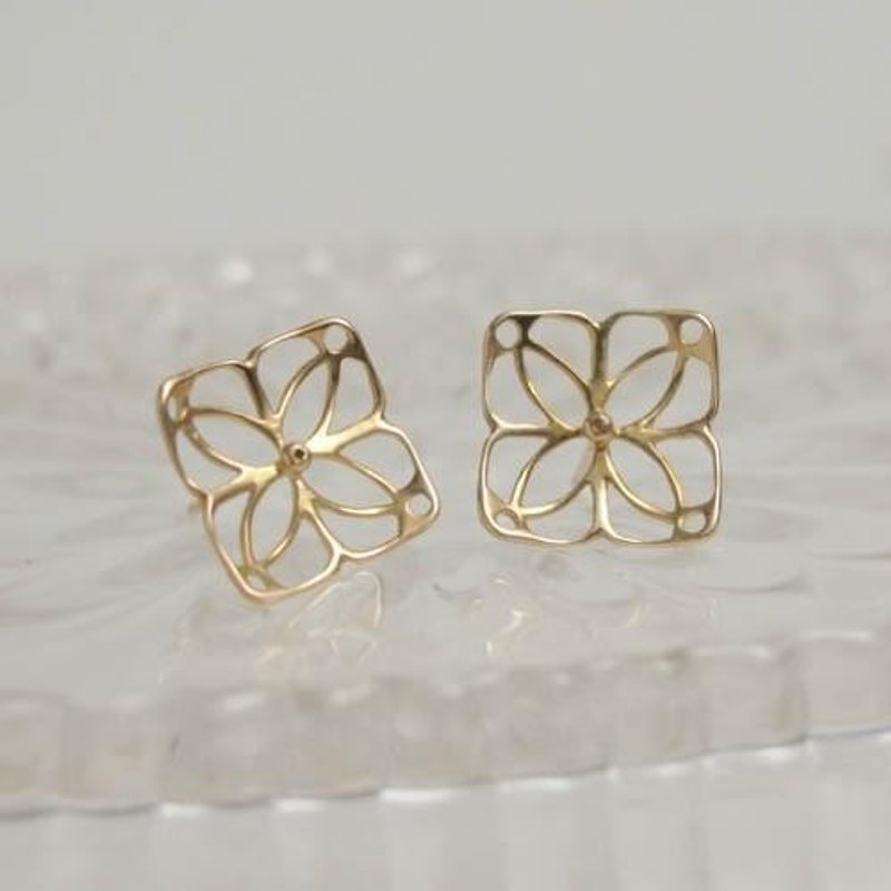 ajisai K18 earrings [FP127] - Earrings & Clip-ons - Other Metals Gold
