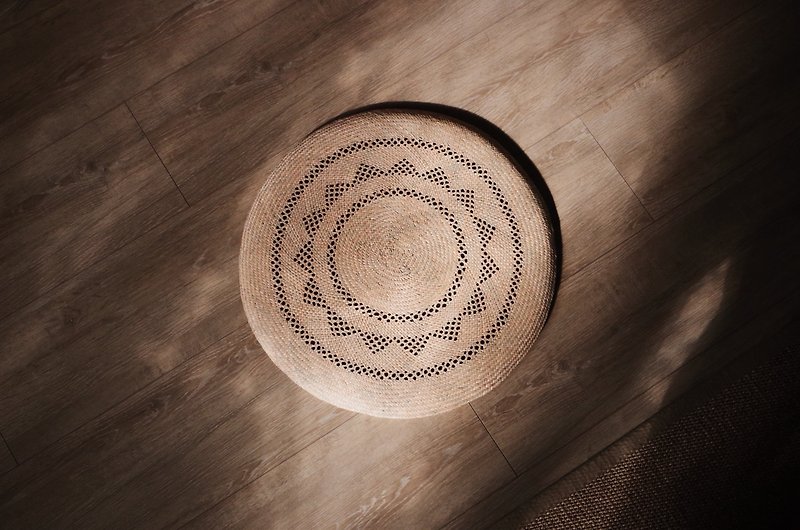 藺草編織 | 圓形雙層蒲團 含軟墊 - 裝飾/擺設  - 其他材質 