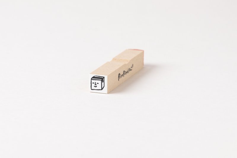 [Courier, delivery, cardboard] Hako-kun rubber stamp*10mm square*R432 - Stamps & Stamp Pads - Wood 