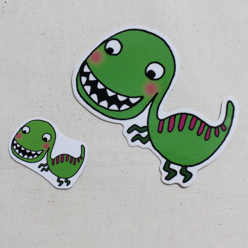 Waterproof Sticker_Little Dinosaur 05 (Jumping Dragon) - สติกเกอร์ - วัสดุกันนำ้ 
