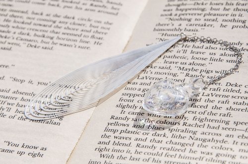 Milky Way French Metal Texture Glass Ball Bookmark Stationery-Liquid Raindrop Space Love Balloon