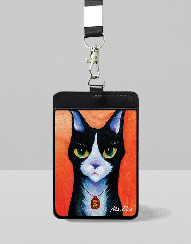 Identification card set\Fortune Cat\Add a postcard for dogs, cats and cats (random) - ID & Badge Holders - Faux Leather 