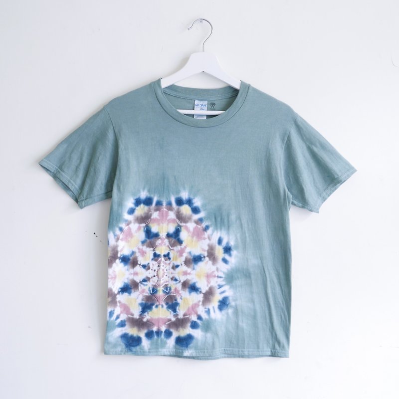 Green Mandala | Tie dye/T-shirt/Garment/Custom size/Men/Women - Women's T-Shirts - Cotton & Hemp Green