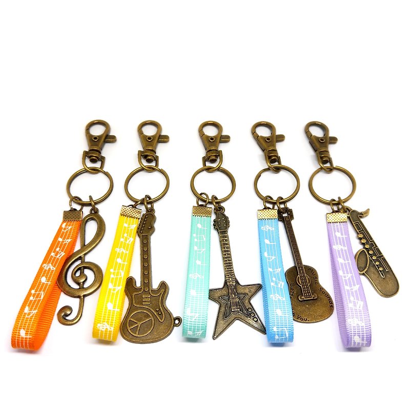 【Customized】Music series key ring - ที่ห้อยกุญแจ - โลหะ หลากหลายสี