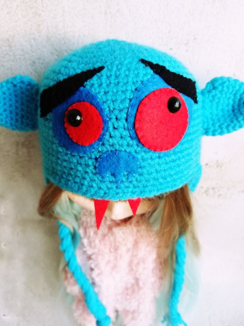 Blythe doll halloween hat Vampire - 公仔/玩偶 - 棉．麻 藍色