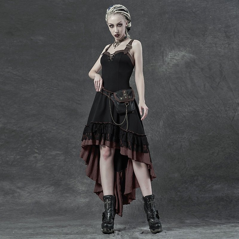 蒸汽龐克北方女巫洋裝 - 連身裙 - 其他材質 黑色