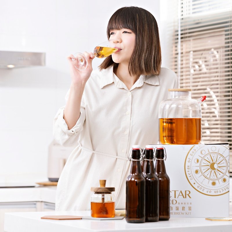 玻璃 其他 金色 - 【DIY】蜂蜜酒MEAD在家自釀套裝禮盒