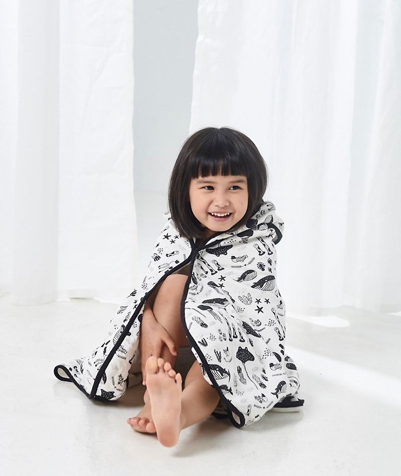Joint model-OGG x Nizio small mushroom growth bath towel/bathrobe-Dahaiqu [baby newborn gift - Baby Gift Sets - Cotton & Hemp 