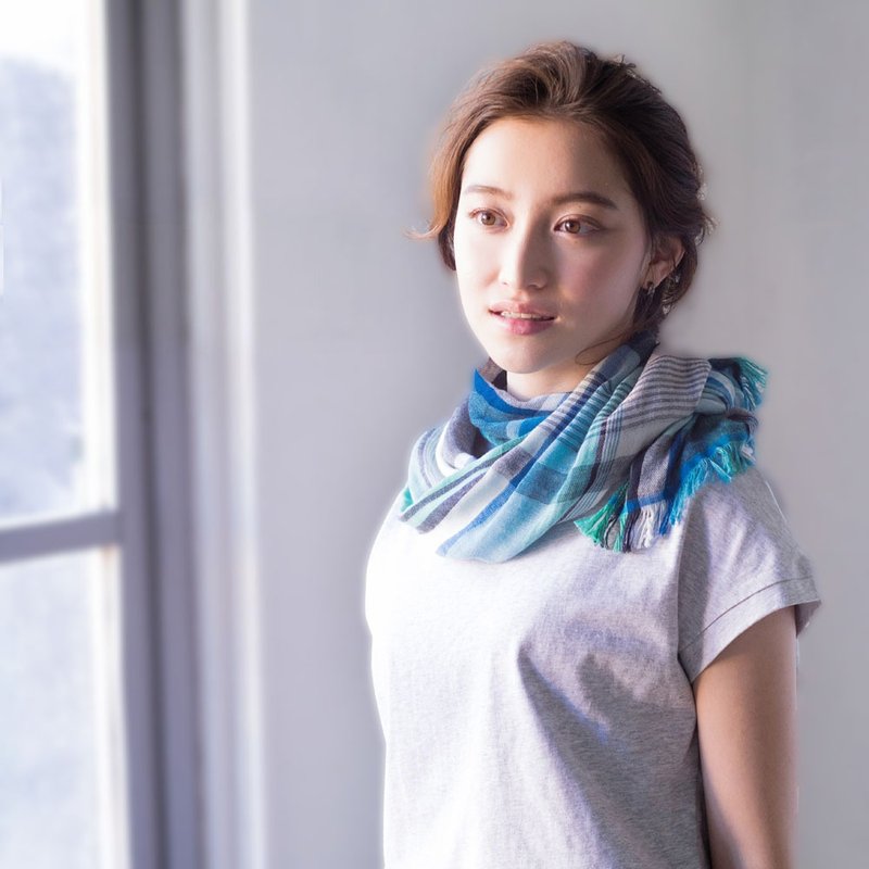 今治竹棉時尚混格圍巾| 經典優雅| 明亮清新| 親膚柔軟| 日本製 - 圍巾/披肩 - 棉．麻 多色