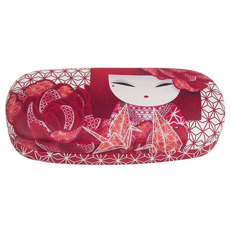 Glasses case-Kazuna cherish friends [Kimmidoll glasses case] - Eyeglass Cases & Cleaning Cloths - Other Materials Red