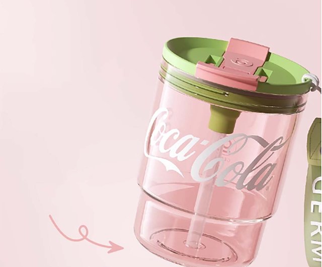 Free Shipping] Coca-Cola Coffee Cup Girls High-value Plastic Straw Water Cup  GERM - Shop germ-cn Cups - Pinkoi