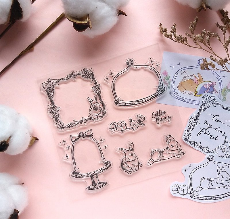 Cotton Bunny Clear Stamp - Stamps & Stamp Pads - Silicone 