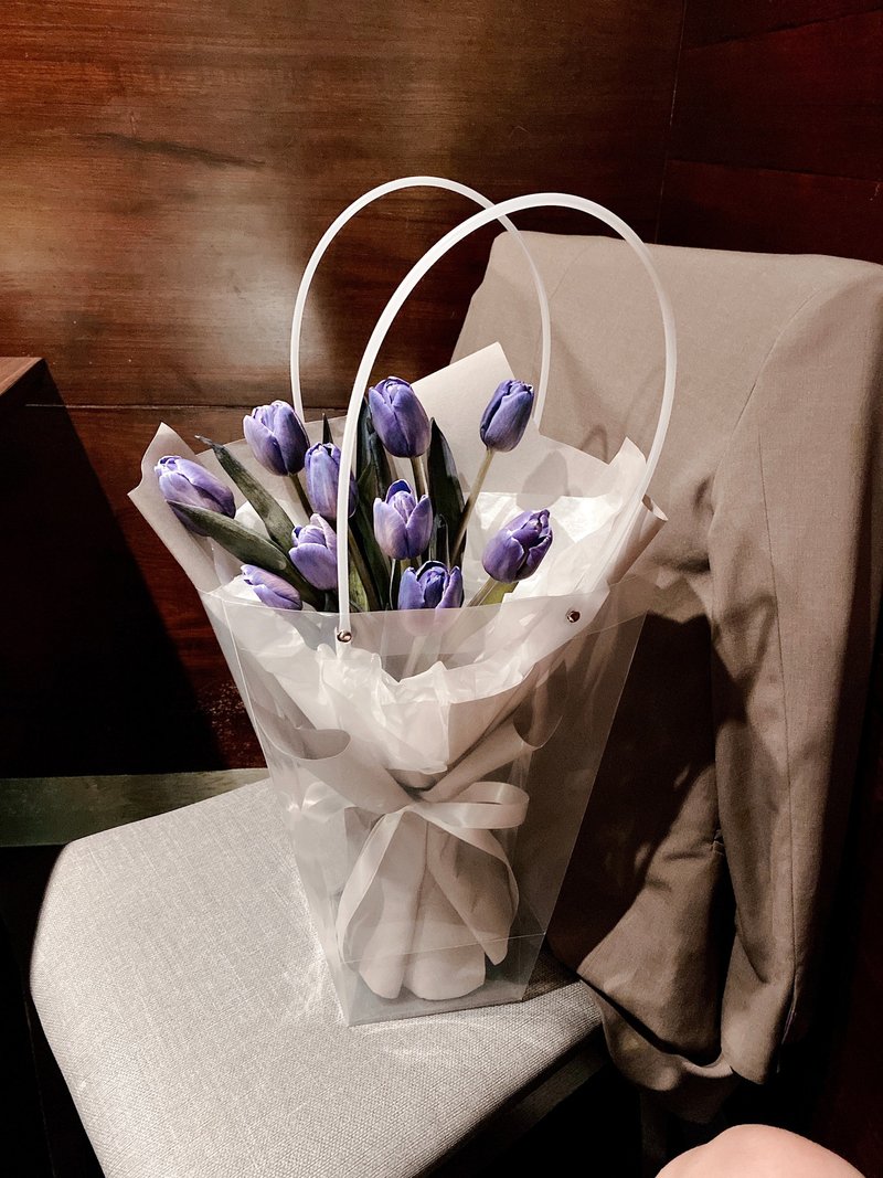 Dark blue purple tulip flower bouquet (limited to Shuangbei express - Plants - Plants & Flowers 