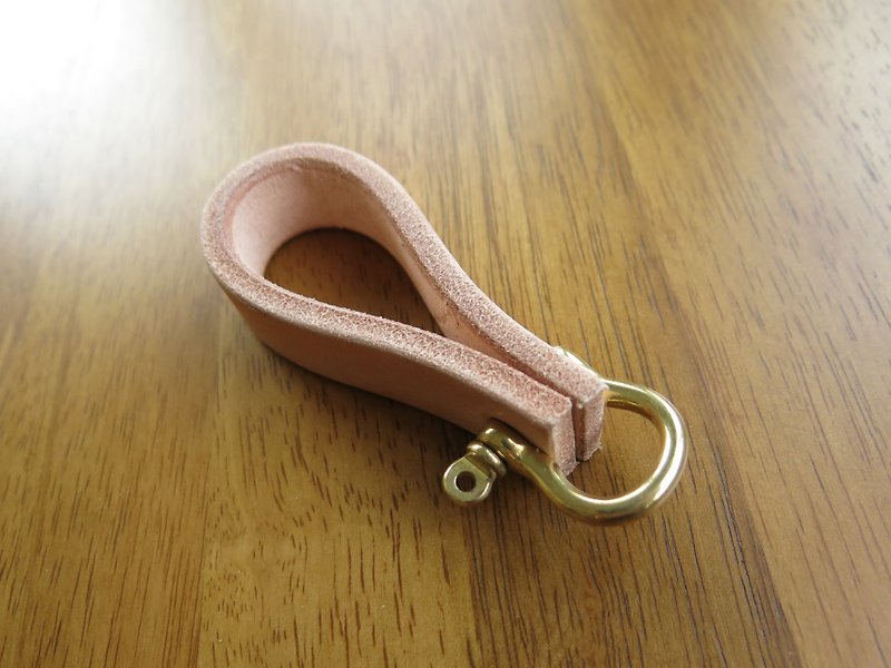 Thick leather gourd key ring【Jane One Piece】 - Keychains - Genuine Leather Brown