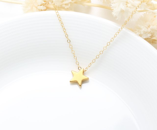 星の王子さま 星 STAR シルバーs925 K24ゴールドメッキ ネックレス