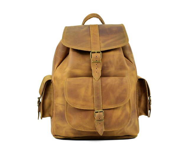 Laptop Backpack for Men, Eco Leather Hipster Backpack, College