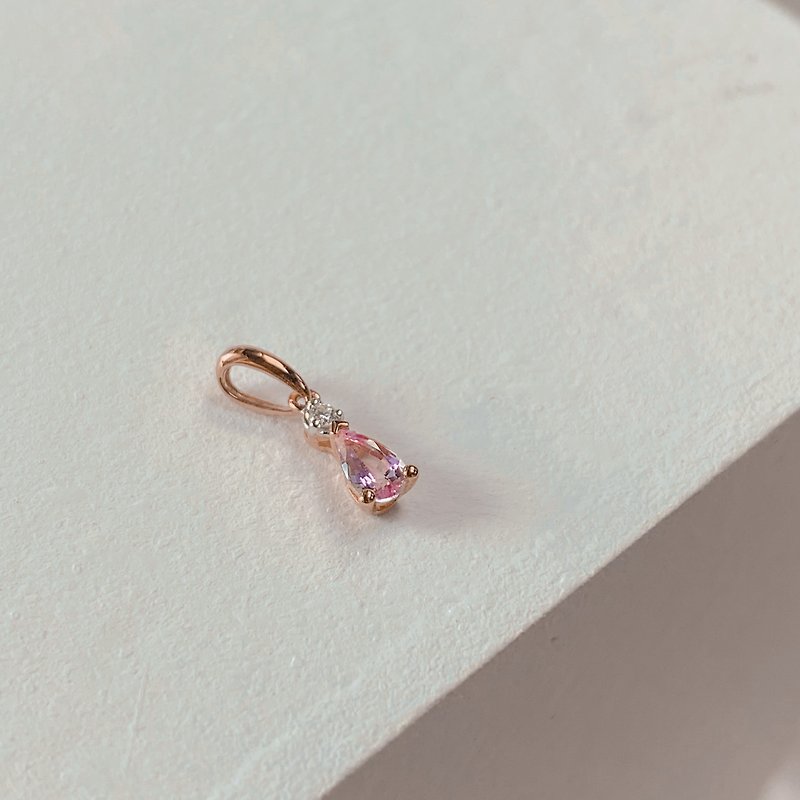 Shining Sun God Apollo | Diamond Sapphire Pendant - Necklaces - Diamond Pink