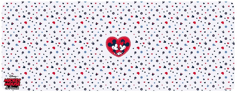 InfoThink Mickey 90th Anniversary Series Mouse Mat - Love Edition - แผ่นรองเมาส์ - ซิลิคอน ขาว