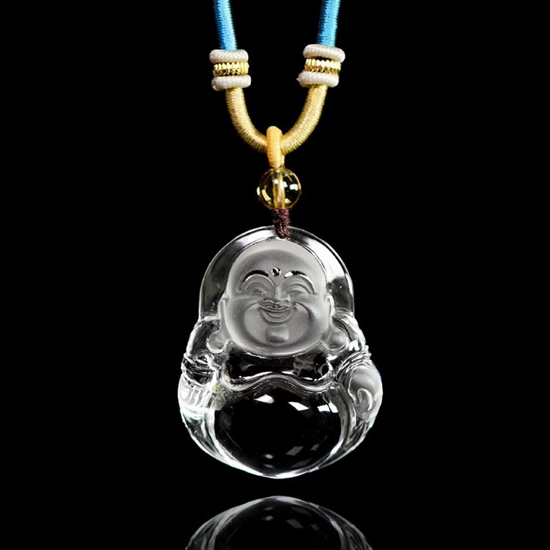 【正佳珠寶】白水晶 頂級超淨透 彌勒大肚佛 29.2g 白水晶吊墜 - 項鍊 - 半寶石 多色
