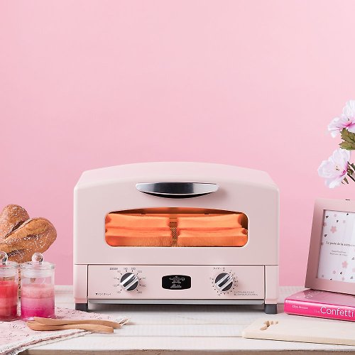 可易家電 日本Sengoku Aladdin千石阿拉丁專利0.2秒瞬熱4枚燒復古多用烤箱