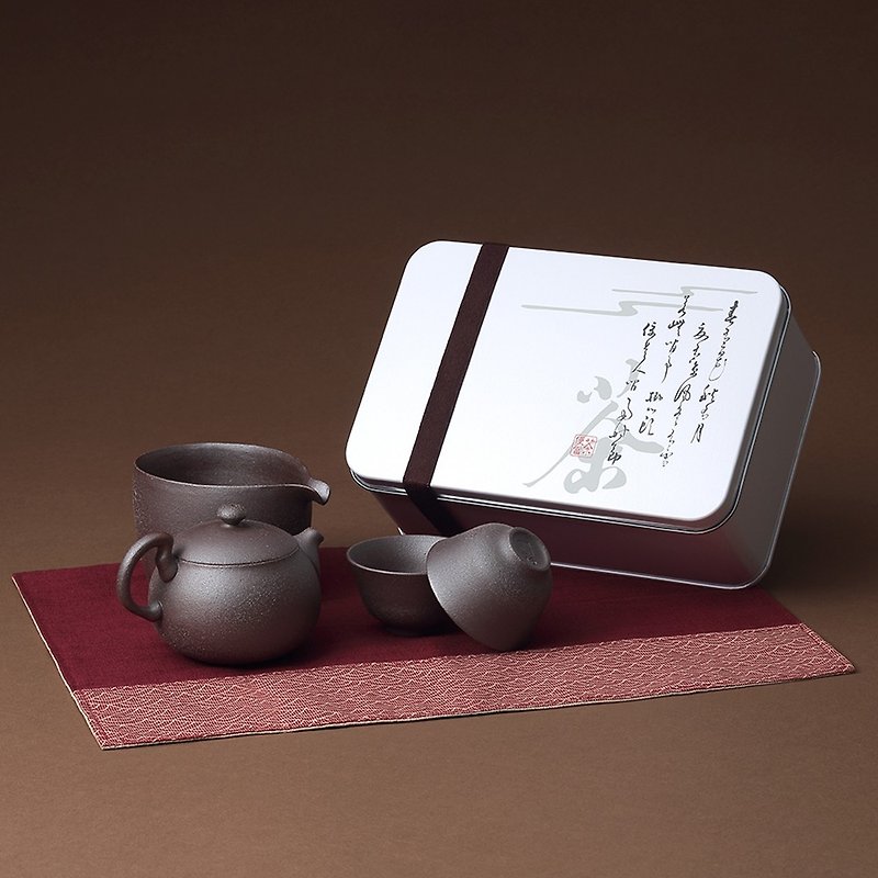 陶器のワークショップ|茶ランチ（岩） - 急須・ティーカップ - 陶器 ブラウン