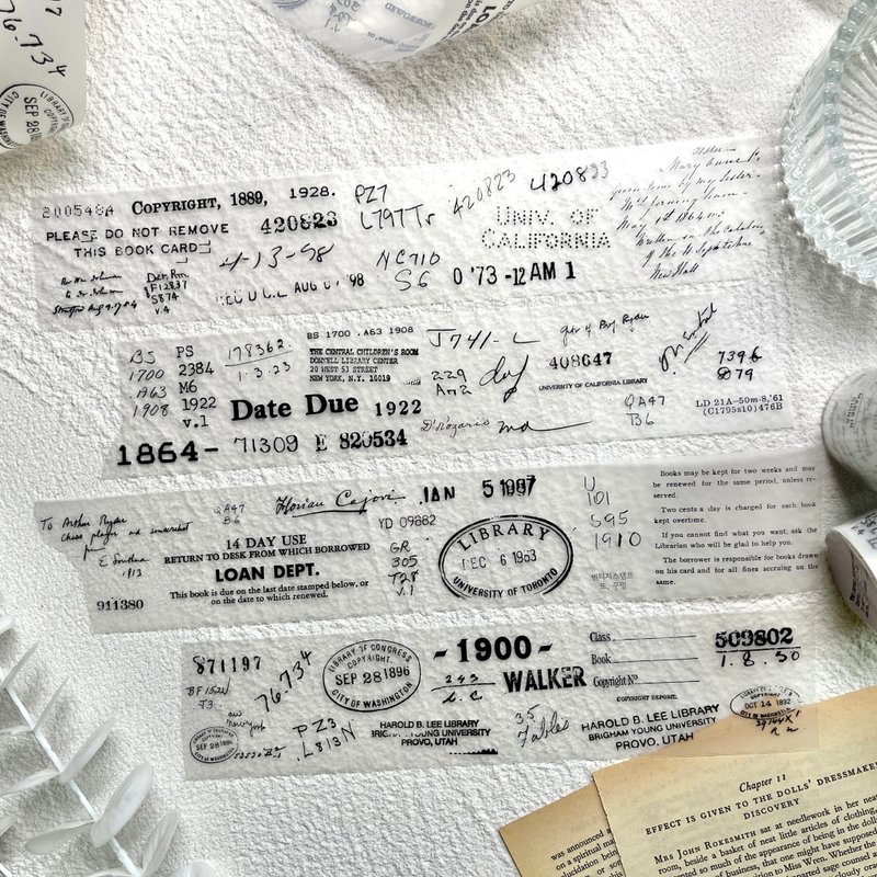 復古郵票和紙膠帶 - 貼紙 - 其他材質 黑色