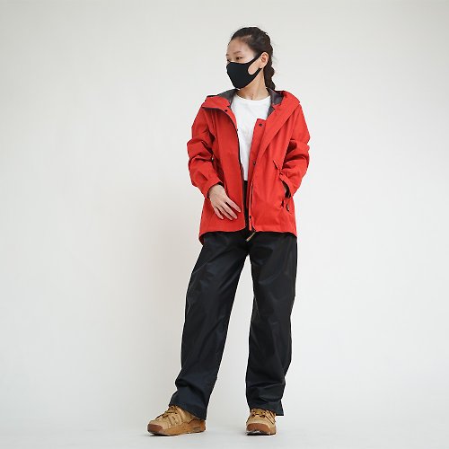 Outperform 奧德蒙雨衣專賣店 揹客 Packerism ULT 夾克式背包款兩件式衝鋒雨衣-緋紅