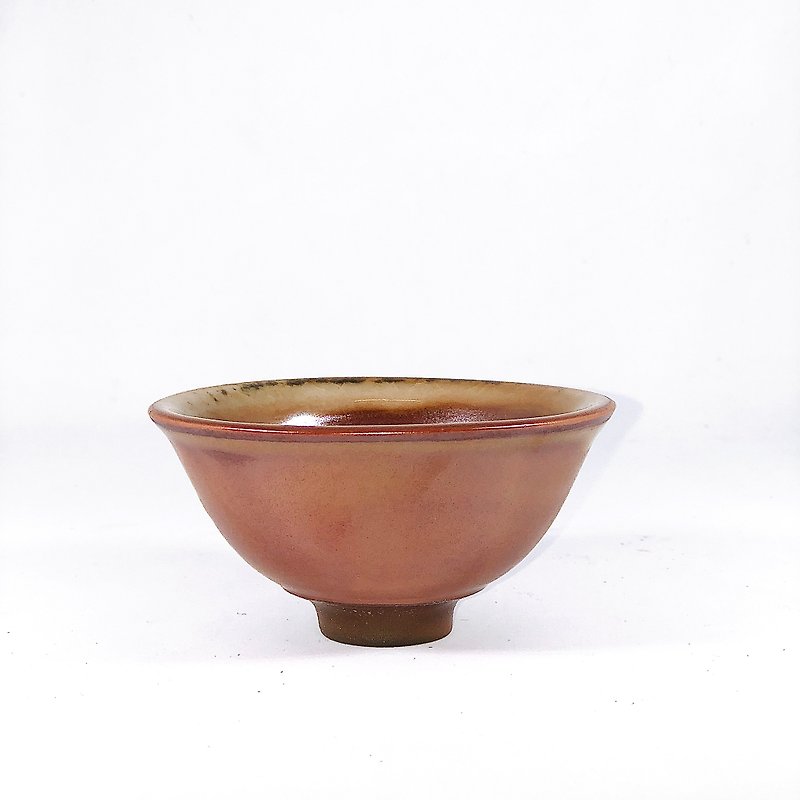 Hand-made wood fired Shino tea bowl JC062 - Teapots & Teacups - Other Materials 