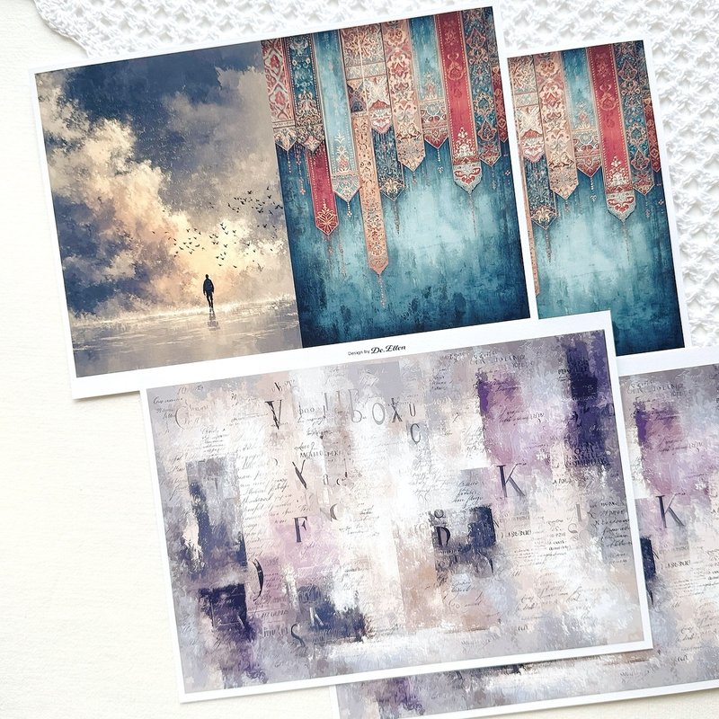 Z501 - a variety of background - 貼紙 - 紙 