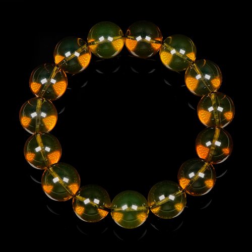 正佳珠寶 Gemsrich Jewelry 【正佳珠寶】琥珀藍珀 頂級全淨體 14mm 琥珀藍珀手珠