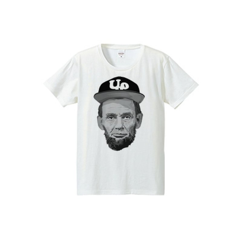 エイブラハム・リンカーン・アウトドア（4.7oz Tシャツ） - Tシャツ メンズ - コットン・麻 ホワイト