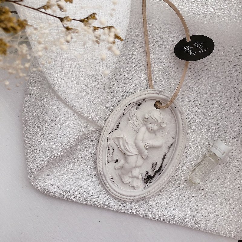 |Marbled angel diffuser Stone|Can be paired with Christmas tree candle-gift box combination - Fragrances - Cement White