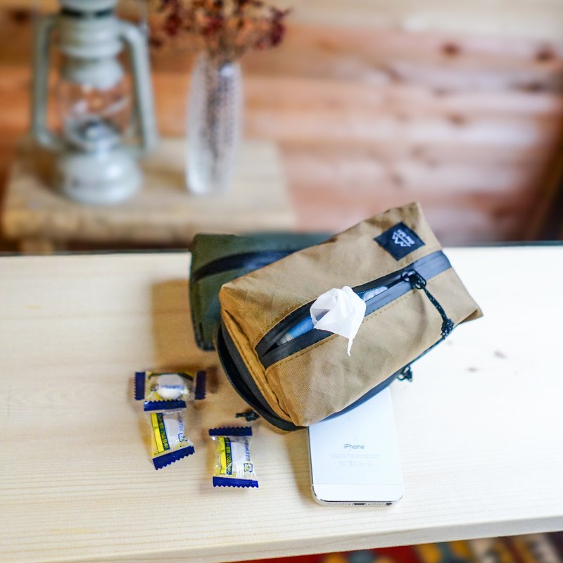 ECOPAK・ Coyote・モバイルポケティケース M /登山・キャンプ・アウトドア・ポケットティッシュカバー・スマホケース - 化妝包/收納袋 - 尼龍 咖啡色